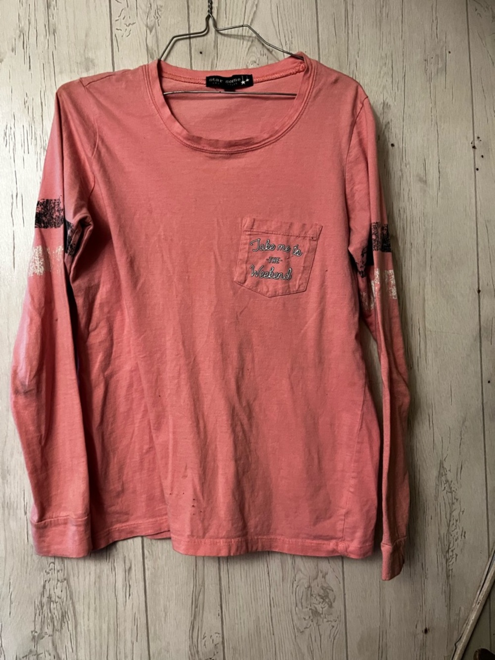 Coral Long-Sleeve Pocket Tee by Lucky Brand